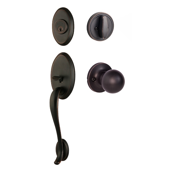 Sure-Loc Hardware Sure-Loc Hardware Aspen Handleset, Tahoe Handleset Trim, Vintage Bronze AN507-TA 11P - main
